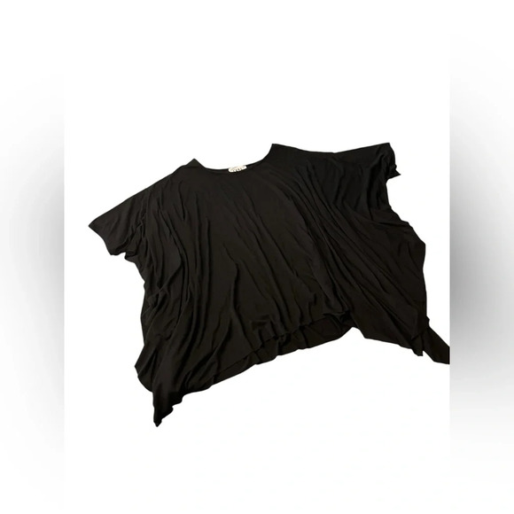 P. CILL Butter Soft Side Slit Cape Top Black Sz S/M - Picture 2 of 8
